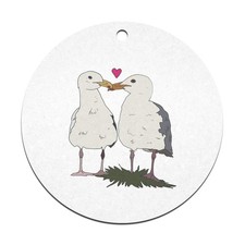 2 flache Weihnachtskugeln