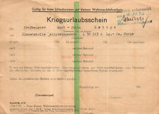 Kriegsurlaubsschein der Lg.-Pa. Paris vom 16.12.1942 (N)50148