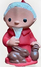DDR Sandmann Quietschtier - Sandmann Rot Kinderspielzeug - Babyspielzeug 11 cm