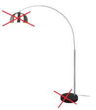 Trio 411700107 Argentina Stehlampe Stehleuchte Bogenlampe Silber unvollständig