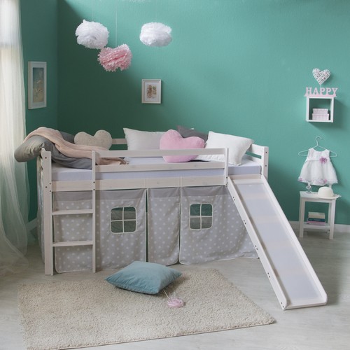 Hochbett 90x200 kinderbett mit - hochbett,