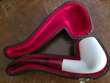 Meerschaumpfeife mit Etui Echt Meerschaum 80er Jahre Vintage Türkei beraucht