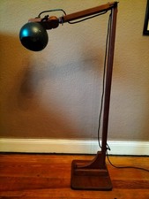 antike Design Stehlampe Dänemark Teakholz Gelenklampe