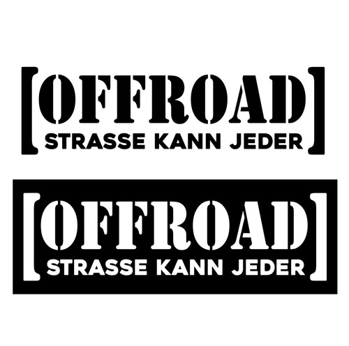 Weiss offroad aufkleber - weiss,