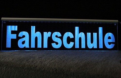 Fahrschule led leuchtschild - led,