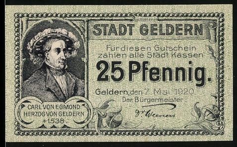 Notgeld geldern 1920 25 - notgeld,