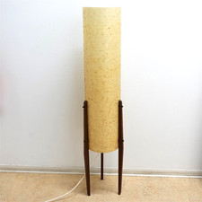 Mid Century Glasfaser/ Fieberglas "Rocket Lamp" Stehleuchte Lampe Teak 60er
