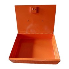 Alte Geldkassette, orange