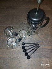 Bodum Cafeteria French Press  1,0l  mit 2 Gläsern. 1 Milchkännchen, 5 Löffel neu