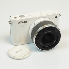 Nikon 1 J1 10.1MP Digital Camera White + VR 10-30mm Lens (LENS NEED REPAIR)