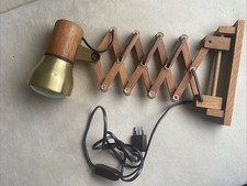 Temde Teakholz Scherenlampe  Sauberen Zustand & Funktioniert Einwandfrei