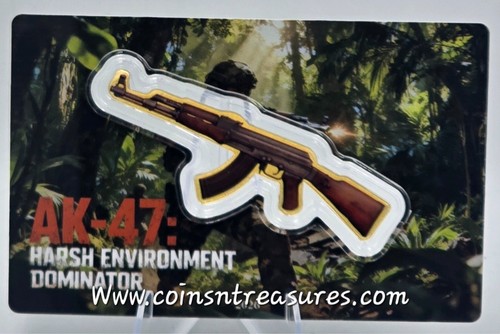 Shaped 1000 oz 24k - ak-47,
