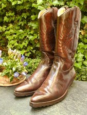 GOUCHO ?? Cowboy-Stiefel Gr.40 Kalbsleder rotbraun, bestickt, getr. NP: 289€