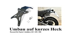 Fantic Caballero 125 250 500 kurzes Heck Umbau Kennzeichenhalter