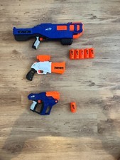 3 nerf guns+30 darts; two pistols and one shotgun Fortnite+elite