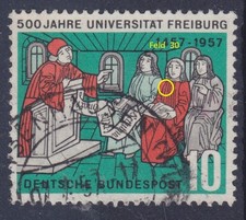 Briefmarken Bund  Mi Nr. 256 Uni Freiburg Plattenfehler f30 Verkehr