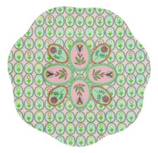 Overbeck & Friends Melamin Teller Flora small 22cm Picknick Blumen rosa grün