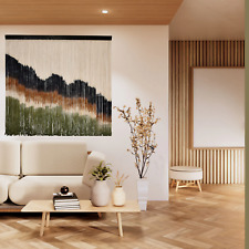Makramee Baumwolle Wandbehang 150 x 140cm Berg Design Landschaft große Wanddeko
