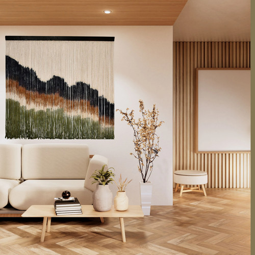 Makramee baumwolle wandbehang - makramee,