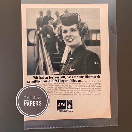 1968 bea stewardess - bea,
