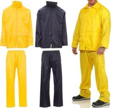 Herren Regenanzug Regenjacke Regenhose Nässeschutz Regenmantel Wasserdicht