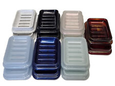 2 x Seifenablage Seifenschale Abtropfschale Seife Seifenteller Bad Seifenigel