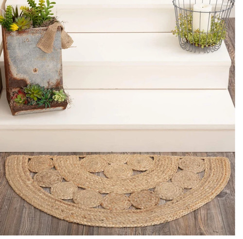 Jute teppich halbmond natur - jute,