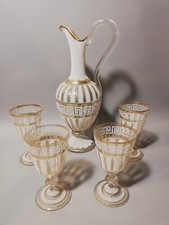 Antike Karaffe 4 Gläser Art