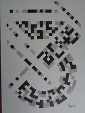 OP-Art Grafik Zeichnung