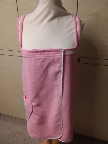Frottee kleid farbe rosa v - farbe,