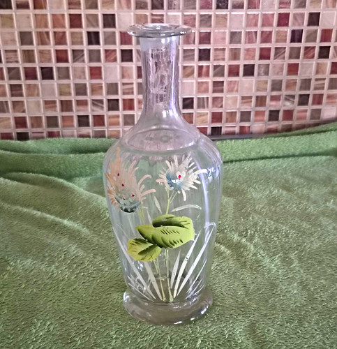 Handbemalte kunstglas vase aus - handbemalte,