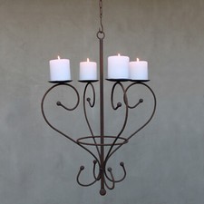 Rost Kerzen Hängeleuchter Deckenleuchter Vintage Kerzenleuchter Decke hängend 