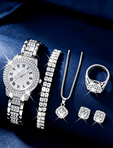 Schmuckset silberfarben