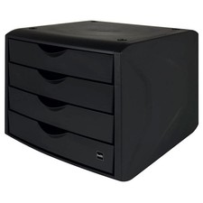 helit Schubladenbox the green chameleon  schwarz H6429595, DIN A4 mit 4...