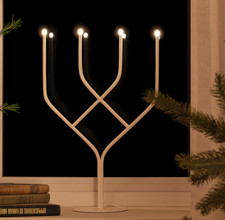 IKEA FROJDA LED 4 - Armiger Kandelaber, Metall weiß, 18" 46 cm Weihnachtslamp...