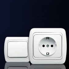  Steckdose, Steckdosen, Abdecksteckdose, mit Kindersicherung Schuko EL-BI TUNA