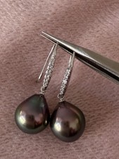 Tahiti perlenohrringe aus 18k - aus,
