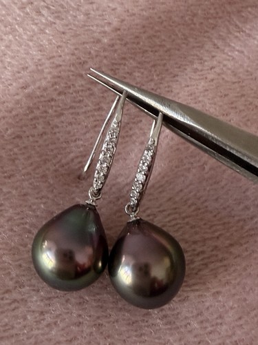 Tahiti perlenohrringe aus 18k - aus,