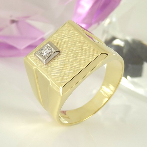 Ring herrenring 585 gelbgold - ring,