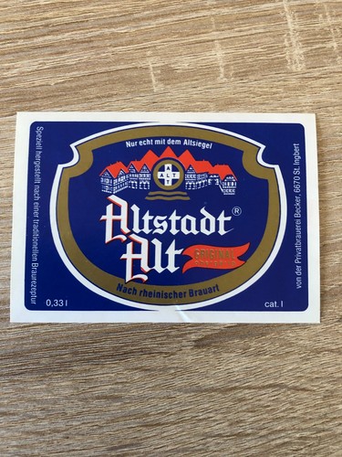 Bieretikett brauerei becker - brauerei,