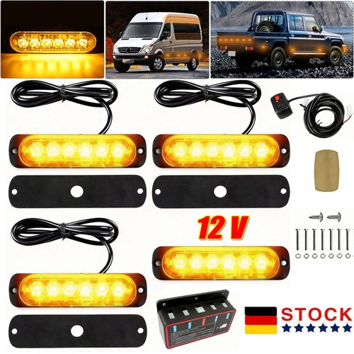 4stk gelb 6led - 4stk, auto