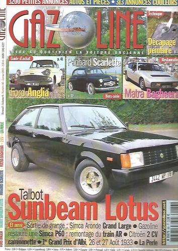 Gazoline talbot sunbeam - gazoline,
