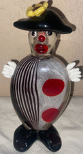 edler alter Murano Clown Glasfigur bunt 18,5 cm Vintage 70er J.