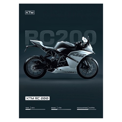 Ktm 200 motorrad poster - 200,
