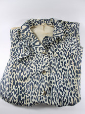 Damen Nylon Regen Mantel 44 Leopardenmuster Übergangsmantel TRUE VINTAGE 80s