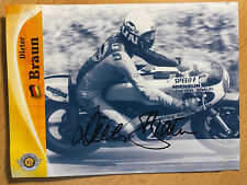Dieter Braun Original Autogramm handsigniert Motorrad Rennfahrer Deutschland