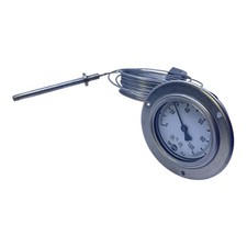 Tecsis Bimetall Thermometer 0–100°C mit Kapillarrohr und Tauchhülse Industrie