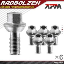 6x Radbolzen Radschraube Vorne oder Hinten für Smart Fortwo Cabrio+Coupe 451