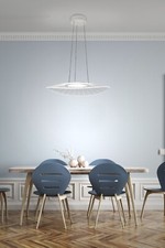 FABAS LUCE LED Pendel Leuchte Hänge Lampe Vela 3625-45-102 weiß Acryl dimmbar