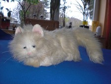 FurReal Friends Katze beige braun Augen grün 2002 Tiger Electronics - interaktiv